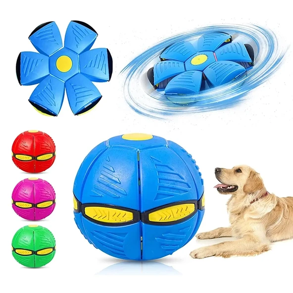 Işıklı Zıplayan Frizbi Evcil Hayvan Topu - Resim 5