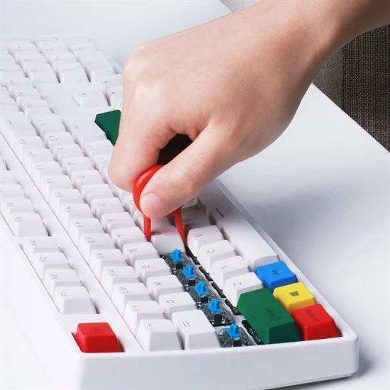 Çok Amaçlı Kırmızı Hassas Fırça Başlıklı  Bilgisayar Laptop Temizleme Fırçası (5224) - Resim 3