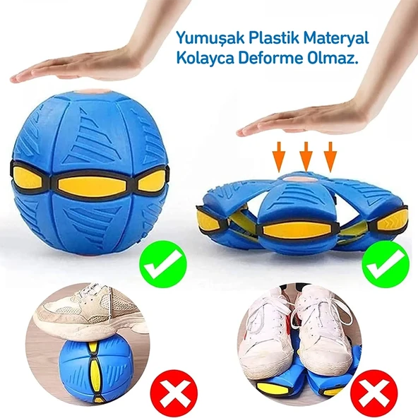 Işıklı Zıplayan Frizbi Evcil Hayvan Topu - Resim 3