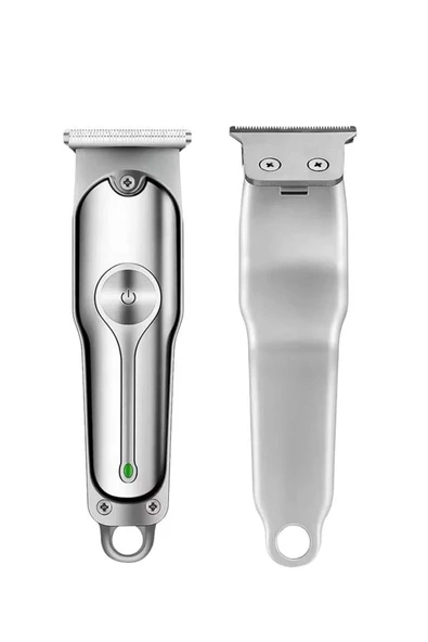 Paslanmaz Çelik Bıçaklı Kablosuz Şarjlı Dijital Göstergeli Tıraş Makinesi - Resim 2