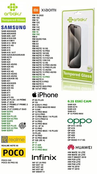 TEMPERLİ EKRAN KORUYUCU 10'LU PAKET ürün görseli 1