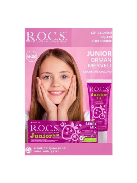 R.O.C.S. Junior Orman Meyveleri Tadında Diş Macunu 6-12 yaş 60 ml - Resim 2
