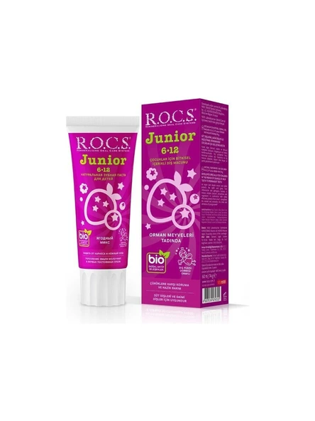R.O.C.S. Junior Orman Meyveleri Tadında Diş Macunu 6-12 yaş 60 ml ürün görseli 1
