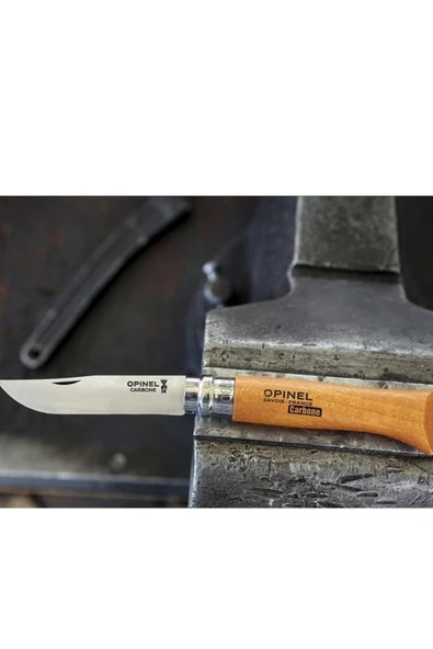 Opinel 8 No Deri Kılıflı Karbon Çelik Çakı (Özel Kutulu) - Resim 3