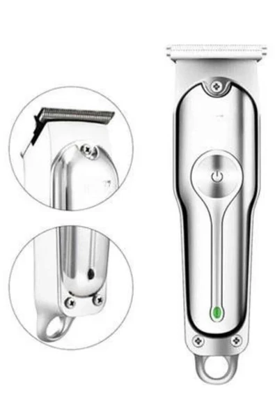 Paslanmaz Çelik Bıçaklı Kablosuz Şarjlı Dijital Göstergeli Tıraş Makinesi ürün görseli 1
