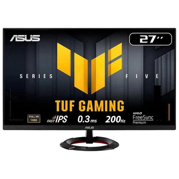 Asus 27" TUF Gaming VG279Q5R 200Hz 0.3ms Full HD Adaptive Sync Fast IPS Gaming Monitör ürün görseli 1