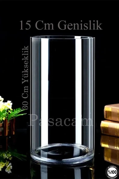 Delizli El İmalatı Büyük Seri 20-30-40 Cm Cam Kalın Taban - Resim 3