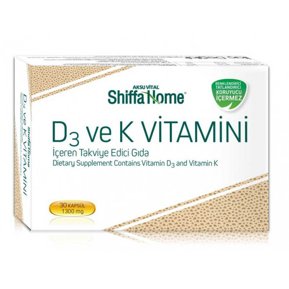 Shiffa Home Vitamin D3 and K2 1300 mg Softgel