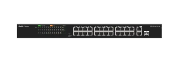 Ruijie-Reyee RG-ES126S-P 26 Port 10-100 Mbps 1 Port Uplink + 1 Port 10-100-1000 Mbps Poe 370W Switch ürün görseli 1