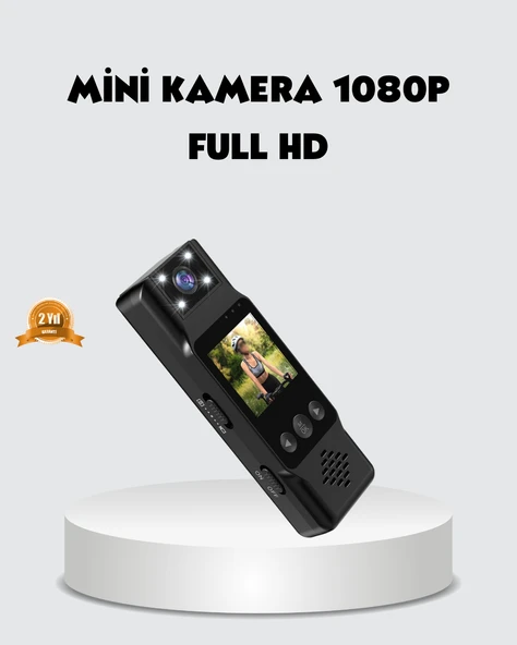 180 Derece Dönebilen Mini Kamera Full HD TFT Ekran Hareket Sensörlü ürün görseli 1