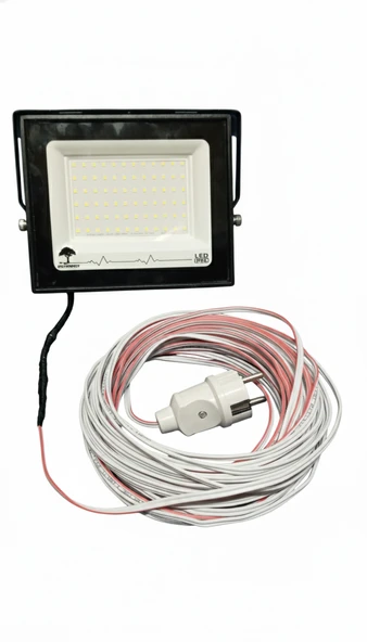 100 WATT LED SEYYAR PROJEKTÖR 50 METRE DIŞ MEKANA UYGUN SU GEÇİRMEZ ürün görseli 1