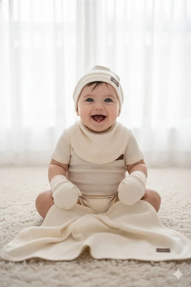 Erkek Bebek Raporlu 7 Li Zıbın Hastane Çıkış Seti - Resim 3