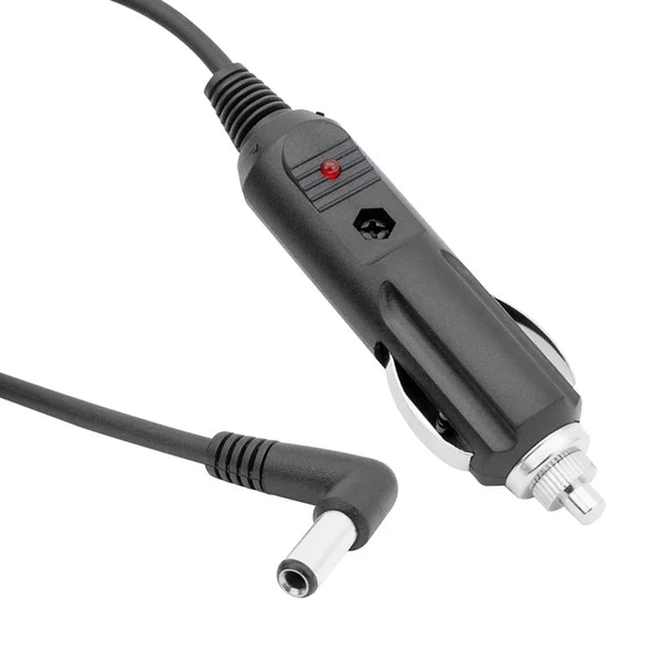 Araç çakmaklık çıkışını 5.5-2.5 ( L) Uçlu jaka çevirici 1.8 Metre Kablolu Araç Çakmak Fişi 12 volt - Resim 2