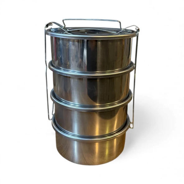 Paslanmaz sefer tası 2 no 4 lü 16X22,5 cm. ürün görseli 1