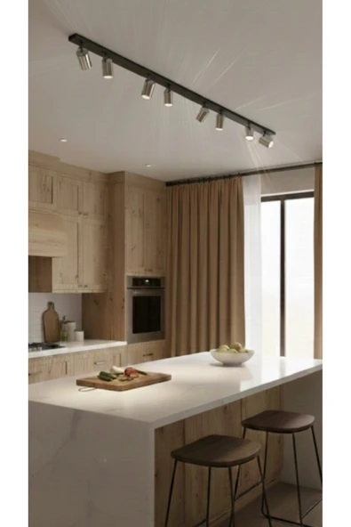 Gu10 Duy Sekizli 8li Hareketli Krom Kaplama Başlık LED Tavan Spot Avize Günışığı veya Beyaz Işık - Resim 2