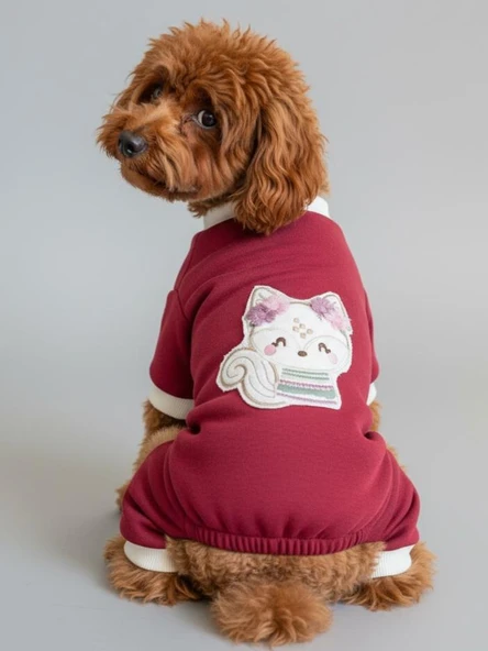 Ruby Foxie Köpek Tulumu – Küçük Irklar İçin Kışlık Köpek Pijaması - Resim 2