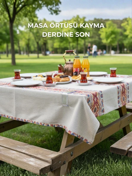 Şeffaf Masa Örtüsü Mandalı 4’lü Set – Kaymaz, Rüzgara Dayanıklı, Piknik & Balkon Masa Sabitleyici - Resim 2