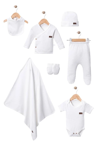 Erkek Bebek Raporlu 7 Li Zıbın Hastane Çıkış Seti - Resim 3