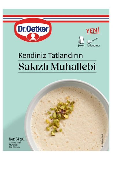 Dr. Oetker Kendiniz Tatlandırın Sakızlı Muhallebi 54 gr ürün görseli 1