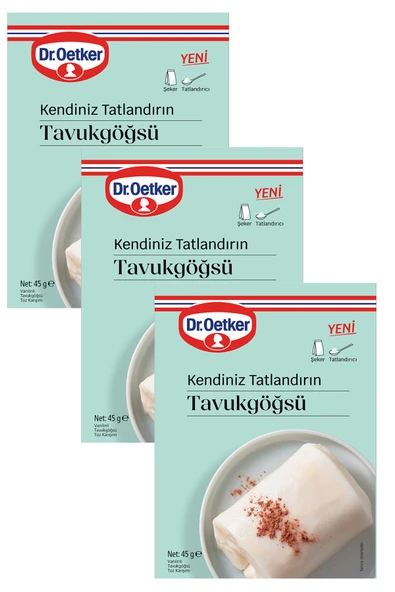 Dr. Oetker Kendiniz Tatlandırın Tavukgöğsü 45 gr x 3 Adet ürün görseli 1