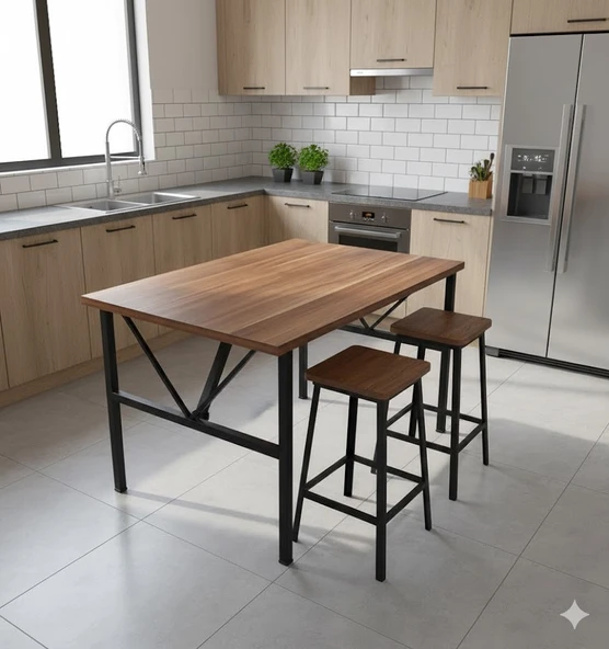 Masa, Balkon Masası, Ders Çalışma Masası, Bahçe, Orta Sehpa, Sabit Yemek Mutfak Masası  70 x 50 cm - Resim 2