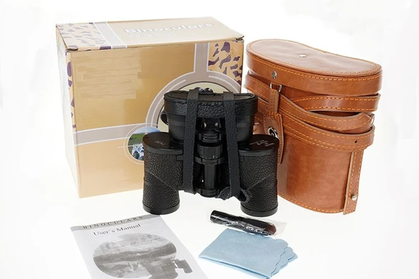 Baigish 7X30 Metal Kurulma Deri Kaplamalı Orjınal Deriçantalı Rus Dürbün - Resim 4