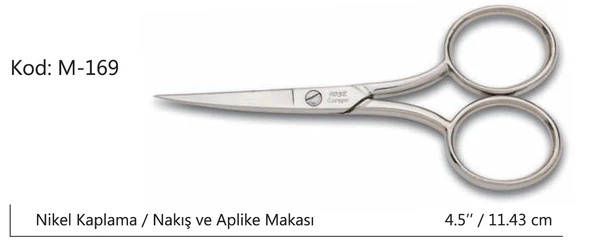 Rose Europe Az Kalın Nakış Makası Süper Kalite No:4,5 11,43 CM ürün görseli 1