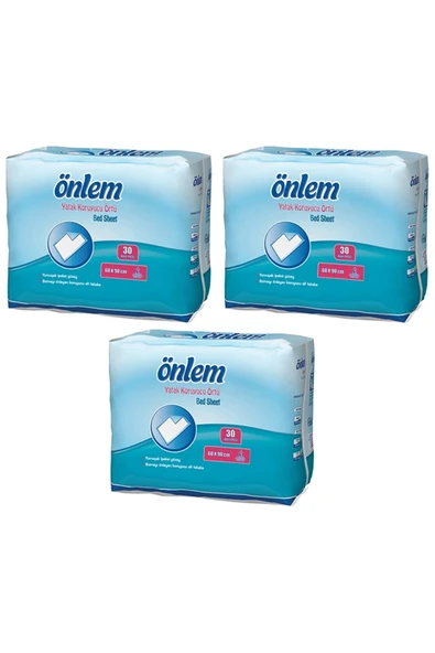 Önlem 60x90 Cm Yatak Koruyucu Örtü 3 Paket 90 Adet ürün görseli 1