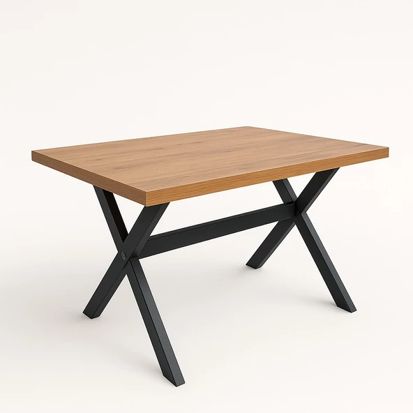 Suntalam Metal Ayak Bahçe Mobilyası Sabit Masa, Cafe Masası, Yemek Masası 70 x 110 cm - Resim 2