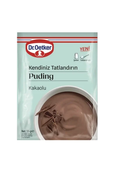 Dr. Oetker Kendiniz Tatlandırın Şekersiz Puding Kakaolu 55 gr x 3 Adet - Resim 2