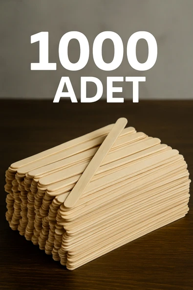 Glora tahta çay ve kahve karıştırıcı 1000 adet - tahta çay kaşığı karıştırma çubuğu ürün görseli 1