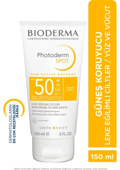 Bioderma Photoderm SPOT SPF50+ Yüksek Korumalı Yüz ve Vücut Güneş Kremi 150 ml ürün görseli 1
