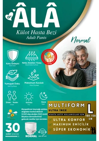 ALA Emici Külot Hasta Bezi 10 Damla Premium 30'lu L BEDEN ürün görseli 1