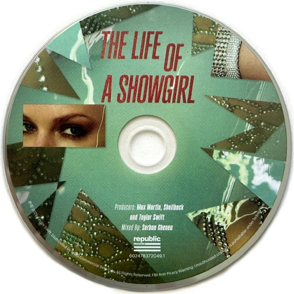TAYLOR SWIFT - THE LIFE OF A SHOWGIRL (CD)(2025) - Resim 3
