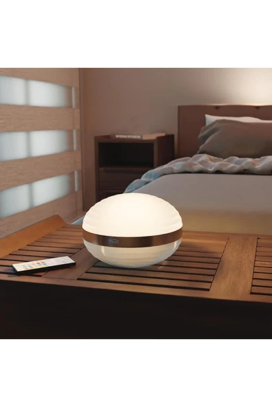 HP69 Şarjlı Kumandalı Akıllı Gece Lambası Beyaz - Resim 2
