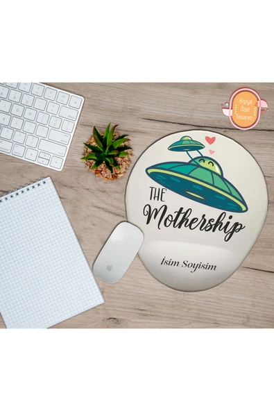 hediye kapımda Kişiye Özel Uzay Mekiği Temalı Ana Gemi Yazılı Mouse Pad Bilek Destekli ürün görseli 1