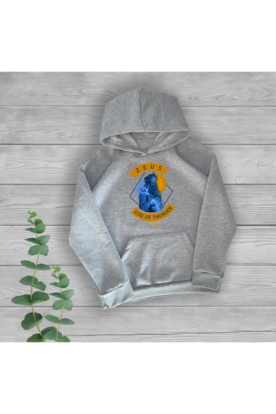 TexKid Yunan Tanrısı Göğüs Baskılı Unisex Oversize Sweatshirt ürün görseli 1