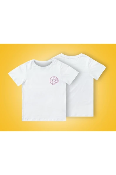 TexKid Mor Donut Baskılı Çocuk Tişört ürün görseli 1