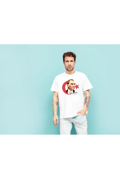 TexKid Atatürk Baskılı Unisex Normal Kalıp Regular Tişört ürün görseli 1