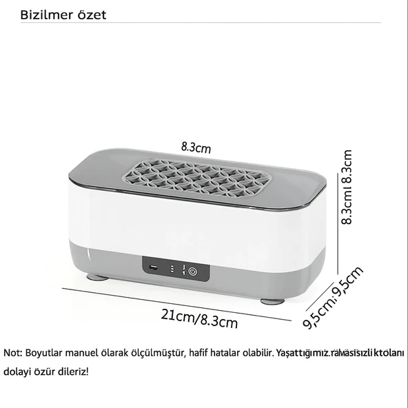 DailyTech Ultrasonik Gözlük Temizleme Cihazı Takı Saat Lens Derin Temizlik Makinesi - Resim 6