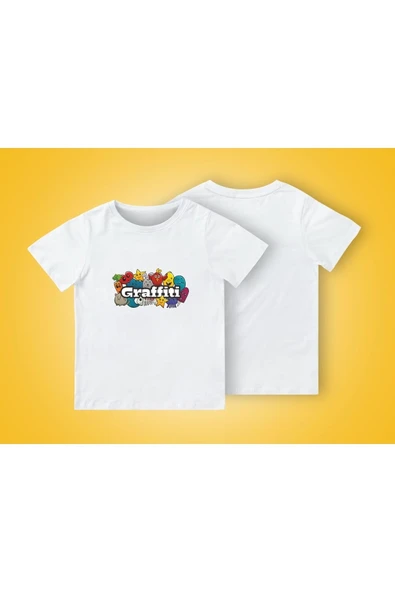 TexKid Duvar Yazısı Baskılı Çocuk Tişört ürün görseli 1