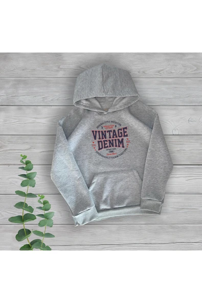 TexKid Vintage Team Göğüs Baskılı Unisex Oversize Sweatshirt ürün görseli 1