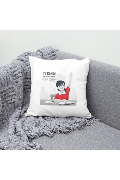 TexKid Öğretmenler Günü Temalı 24 Kasım Hediye Yastık ürün görseli 1