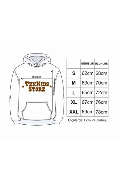 TexKid Şekilli Kalp Baskılı Sevgili/Çift Hediye Gri Oversize Sweatshirt - Resim 2