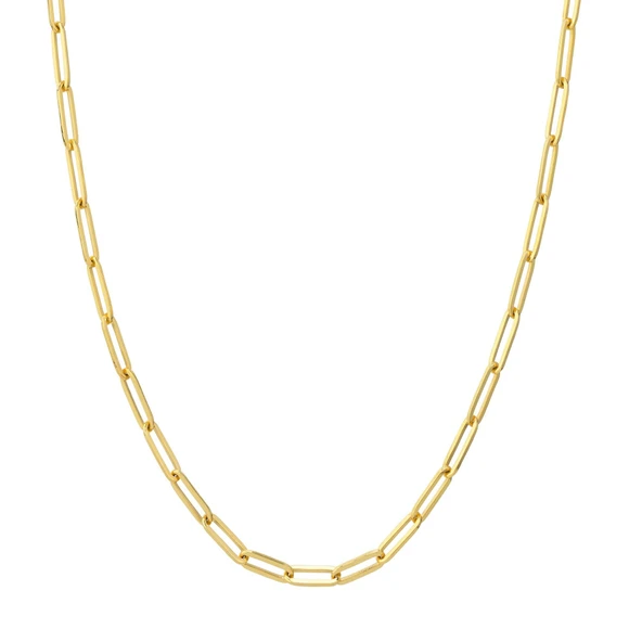 14 Ayar Paper Clip Altın Kolye ürün görseli 1