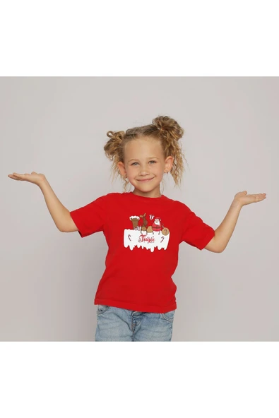 TexKid Kişiye Özel İsimli Yılbaşı Baskılı Tişört ürün görseli 1