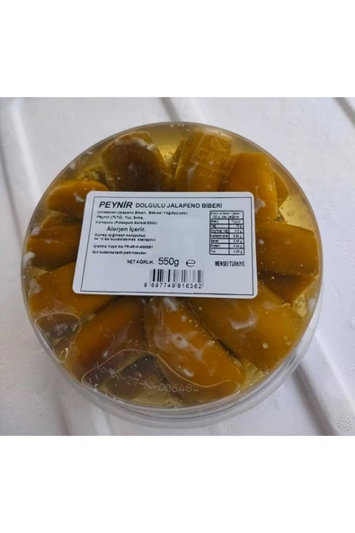 Mansur Peynir dolgulu jalapeno biber 550 g - Resim 2