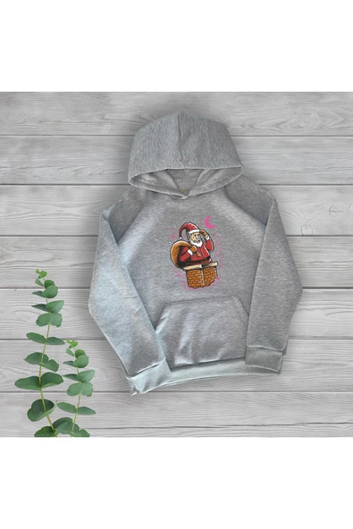 TexKid Bacada Noel Baba Baskılı Yılbaşı Sweatshirt ürün görseli 1