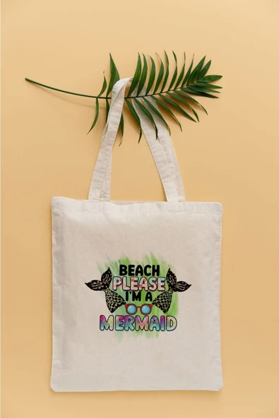 TexKid Deniz Kızı Gözlük Plaj Temalı Sıvı Geçirmez Bez Çanta ürün görseli 1