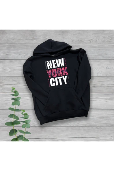 TexKid New York City Göğüs Baskılı Unisex Oversize Sweatshirt ürün görseli 1